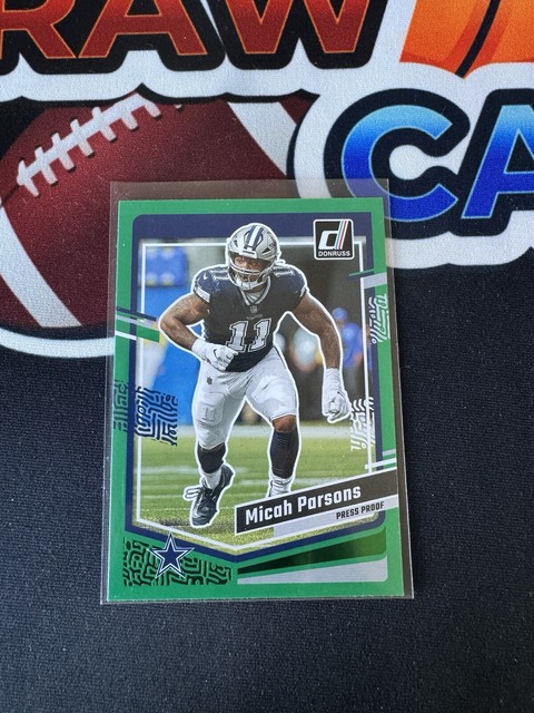 2023 Panini Donruss🔥micah Parsons🔥green Press PROOF🔥#78🔥📈