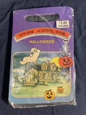 Vintage Halloween Sticker Activity Book 1995