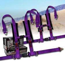 Purple 4 Point Harness (Pair) For UTV Polaris Canam Honda Yamaha and more