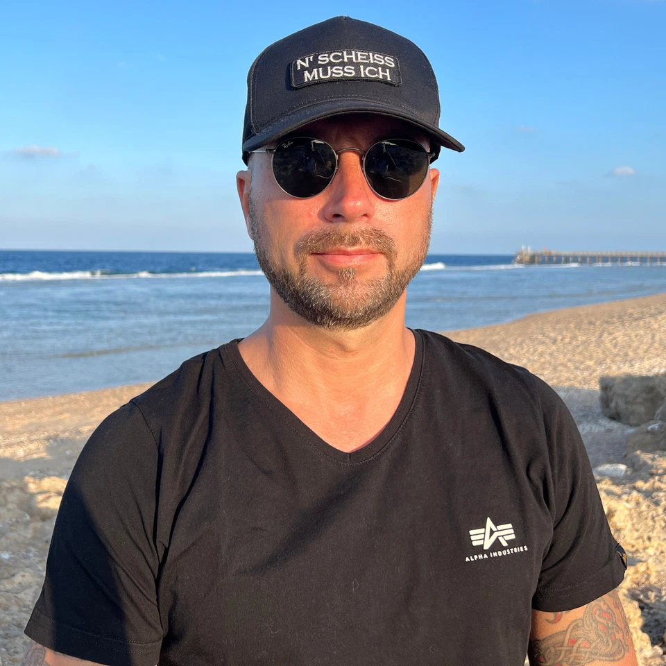 Basecap N scheiss muss ich in schwarz Cap Kappe Lustig Anti Alles Spruch black - Bild 3 von 4