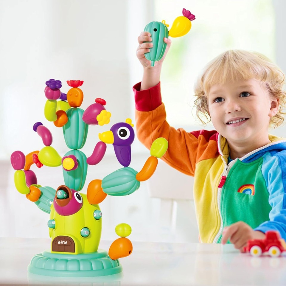 Montessori Toddler Toys for 3 4 5 6 Years Old Girls and Boys, Cactus