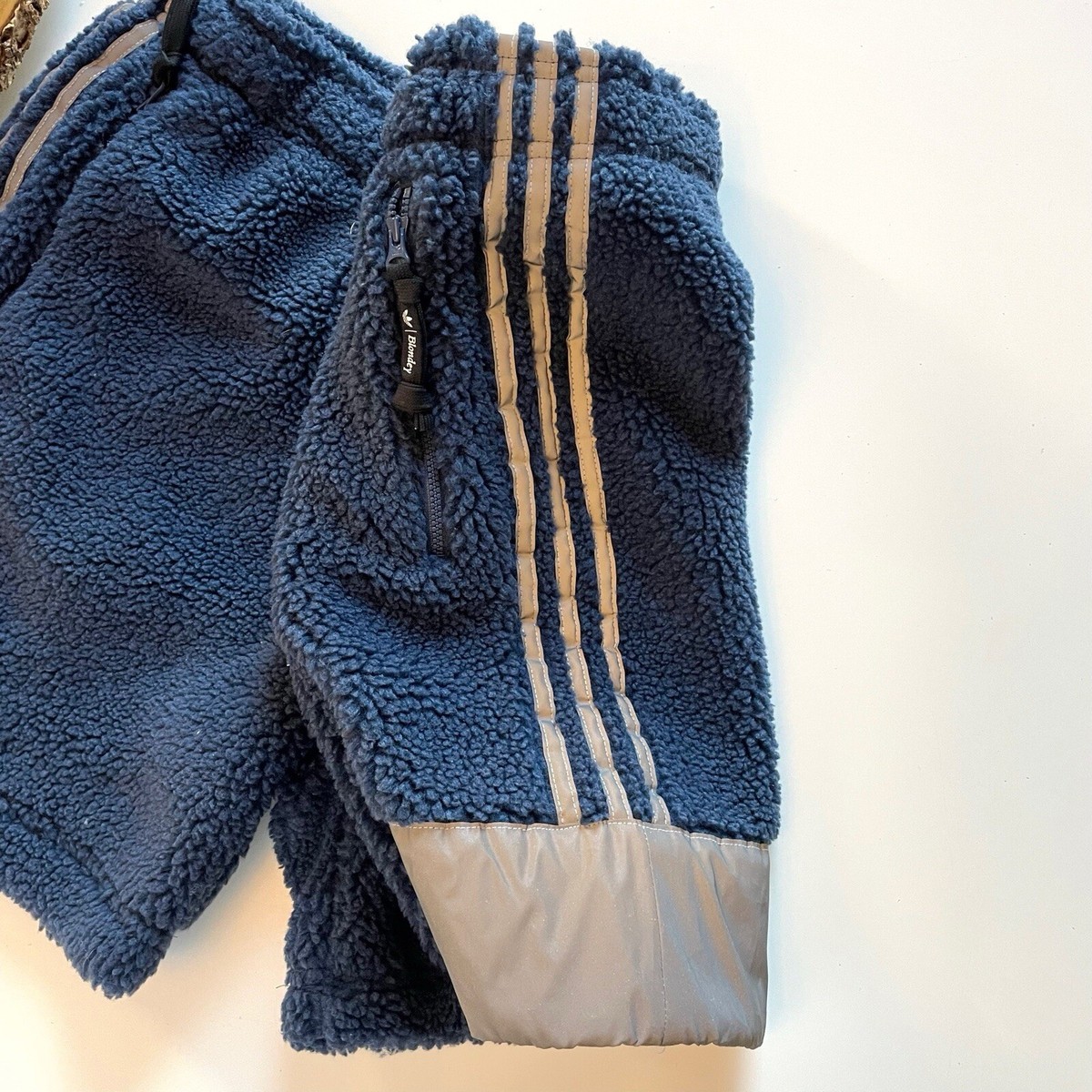 Adidas x Blondey McCoy Blue Sherpa Shorts | Large | eBay