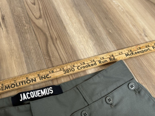 JACQUEMUS LE GADJO Men's Shorts Size 50 / US 40 100% Wool Olive Green Color - Picture 14 of 17