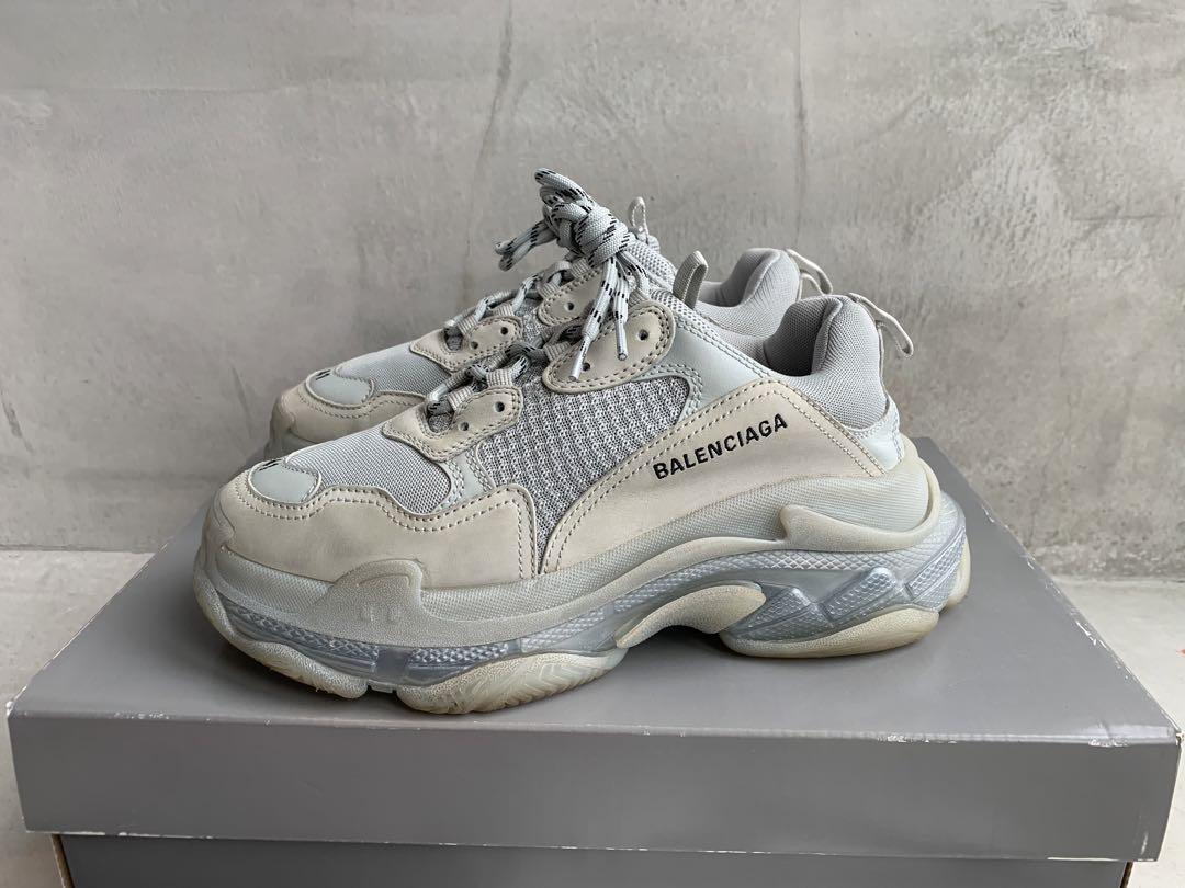 Men 9.5US Balenciaga Triple S Triples Gray 2019 Chunky Dad Men 9.5US Balenciaga Triple S Triples Gray 2019 Chunky Dad