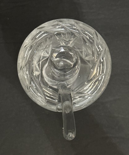 Vintage Heavy Clear Cut Glass Sugar Bowl w/Lid w/Spoon Hole & Glass Spoon - Picture 22 of 24