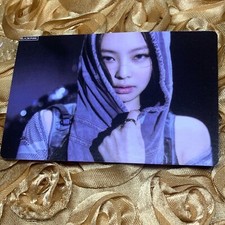 Jennie Blackpink Born Pink BLACK Edition Photocard, Fan Art Gray Hoodie