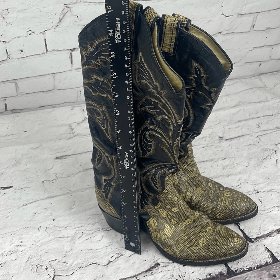 Botas Larry Mahan Cola de Anillo Lagarto De Colección Para Mujer 6 (260) B3N Punta Occidental Foto 4 de 4