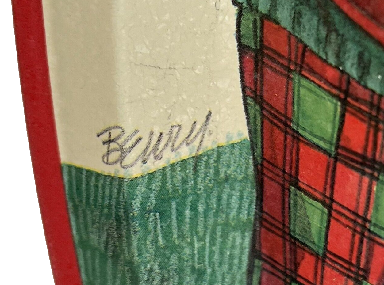 Vintage Jeanne Beury Christmas Potpourri Designs Sporting Santas Golf