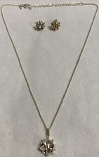 Gift Bow Necklace and Earring Set