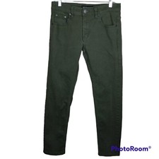 Victorious Premium Jeans Men's Slim Fit Green Denim Stretch Pants Size 29 X 37