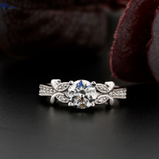 2.41CT Round Lab-Created Diamond 14K White Gold Over Engagement & Wedding Ring
