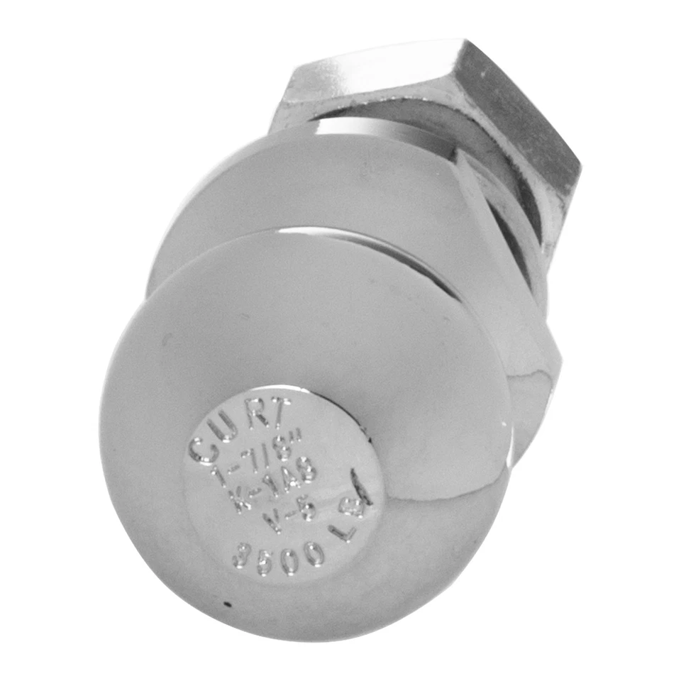 00-20 CHRYSLER DODGE JEEP CHROME HITCH BALL 1 7/8" 2000lbs OEM MOPAR 82213563 - Image 3 of 4