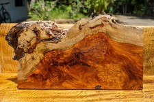Gold AMBOYNA BURL LUMBER Live Edge Natural Slab Wood DIY Epoxy Resin Table Top
