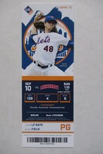 NEW YORK METS VS CINCINNATI REDS 9/10/2017 FULL TICKET ~ JACOB DEGROM