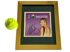 Maria Sharapova Signed Picture and Ball Framed JSA Letter of Authenticity