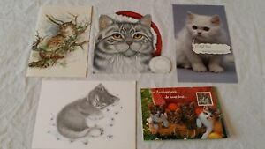 Lot De 11 Cartes Anniversaires Avec Des Chats Ebay