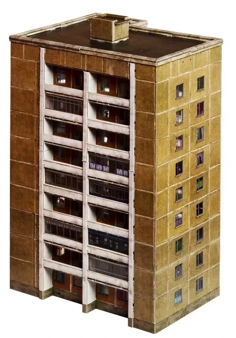 Brezhnevka. USSR 9 floor apartment building 3D puzzle Brezhnev period - Image 3 of 4