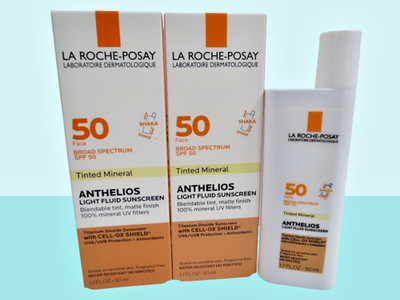 LA ROCHE POSAY ANTHELIOS TINTED MINERAL SPF 50 SUNSCREEN 1.7 OZ EXP: 2027 2PCS