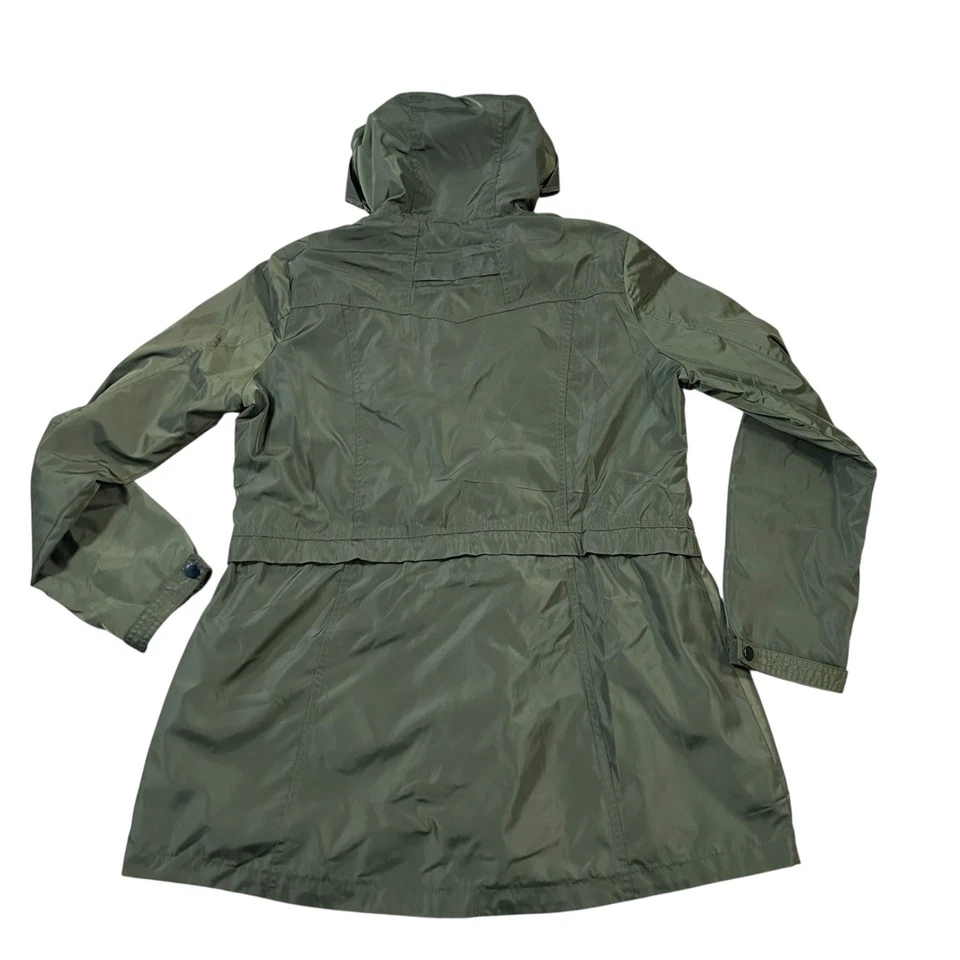 Sam Edelman Women's Size L Army Green Windbreaker Jacket Hooded Pockets - Image 2 of 4