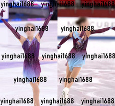New figure skating dress Y0096---Purple,blue