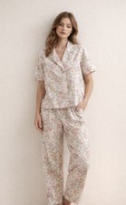 Vintage Victorias Secret Gold Label Pajama Set Floral Lace Trim Sz S Cottagecore
