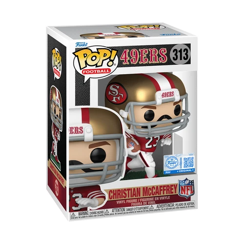 Funko Pop NFL CHRISTIAN MCCAFFREY 313 San Francisco 49ers Throwback Exclusive