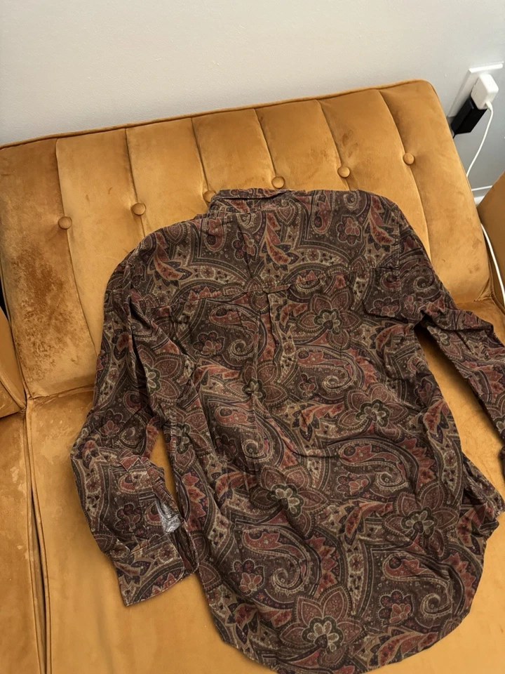 Camisa Ralph Lauren Chaps Paisley Pana Abotonada Talla M Foto 2 de 4