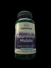 SWANSON Magnesium Malate - 60 Tablets Exp 10/26