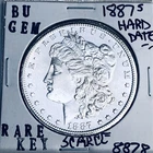 1887 S BU GEM MORGAN SILVER DOLLAR UNC MS+++ U.S. MINT RARE KEY COIN 8878