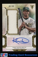 2018 Topps Triple Threads #UAJR-KD Khris Davis Autograph Jumbo Relics #/99