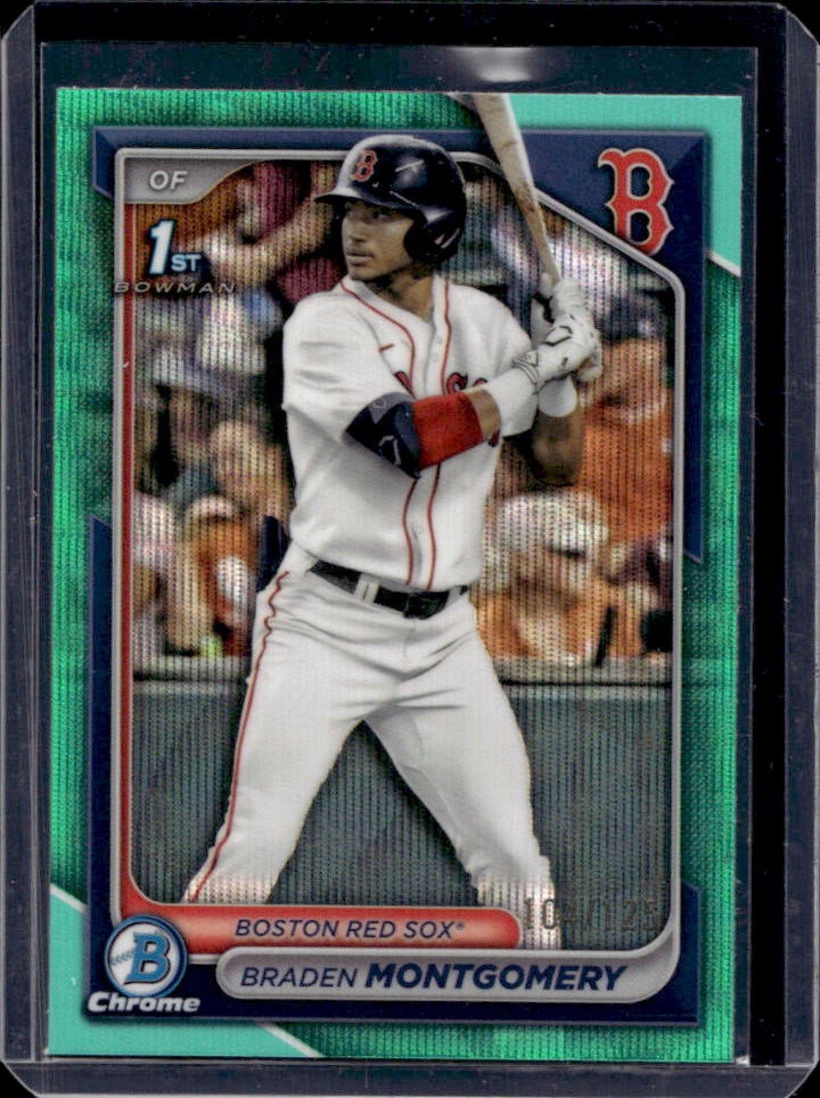 2024 Bowman Draft Braden Montgomery Chrome Aqua Wave Refractor 1st #/125