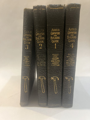 1945 Audel's Carpenters And Builders Guide Complete Set Volumes 1 Thru 4