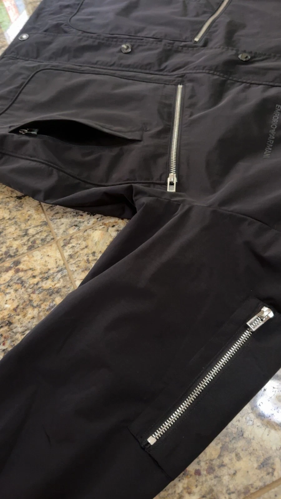 EMPORIO ARMANI $675 Mens BLOUSON JACKET Full Zip Black Size 50-56 AUTHENTIC NEW - product detail image 7
