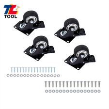 4 Pack 3" 360 Degree Swivel Plate Casters Universal Locking Industrial Casters