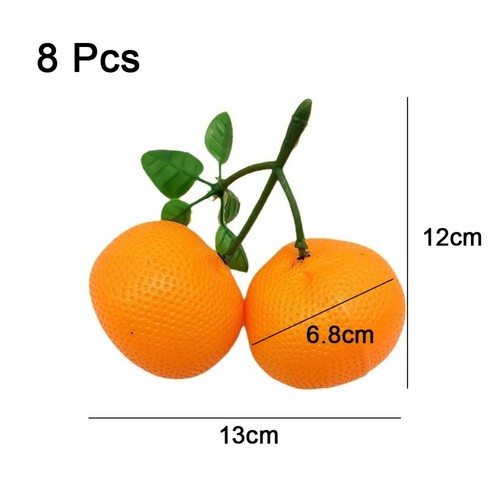 8 Piezas Artificial Mini Naranja Simulación Decorativo Falso Naranja Fruta Modelo Decoración - Imagen 7 de 7