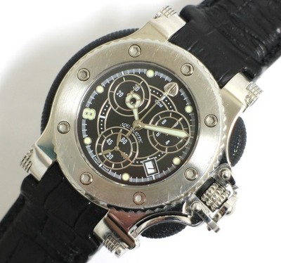 Aquanautic Barracuda Chronograph Quarzuhr SS Lederband aus Japan