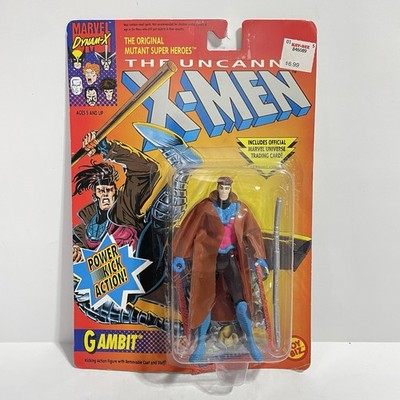 Marvel Dynam-X The Uncanny X-Men Gambit Power Kick Action Figure Toy Biz 1992 5 