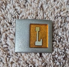 Vintage Lee N.Y. Letter L Monogram Belt Buckle 2" x 1.75" retro brass USA