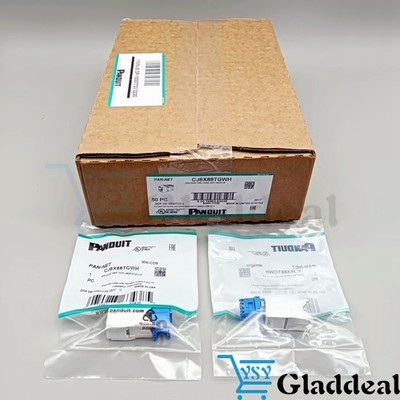 New CJ6X88TGWH (BOX OF 50) For Panduit Cat6a 10 Gig Mini-Com Jack White