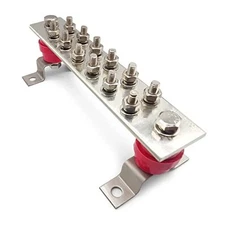 GOUNENG - Kit de barra de bus de tierra de cobre puro montado en la pared, 12 