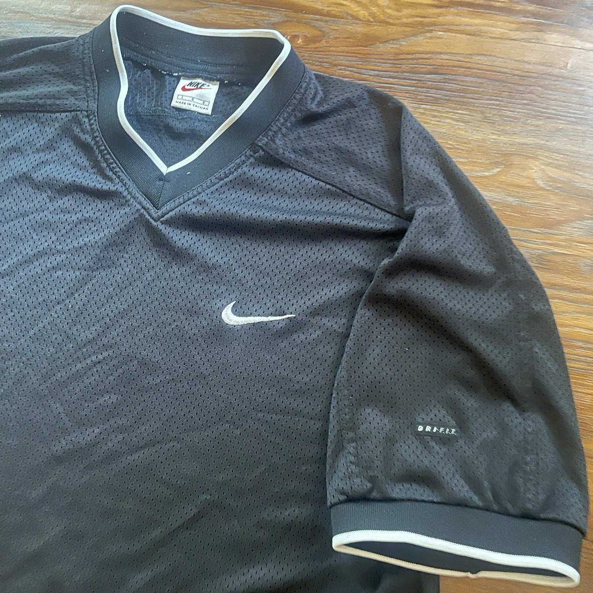 ウェア 00s nike game practice shirt uniform y2k Vintage Nike Soccer Swoosh T Shirt Mens Large Black Y2K