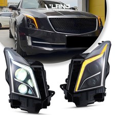 VLAND Projector Headlights Assembly For Cadillac ATS 2013-2017 2018 W/Animation