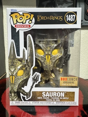 Funko Pop! Movies Lord Of The Rings SAURON 1487 GITD Box Lunch Excl W/ Protector