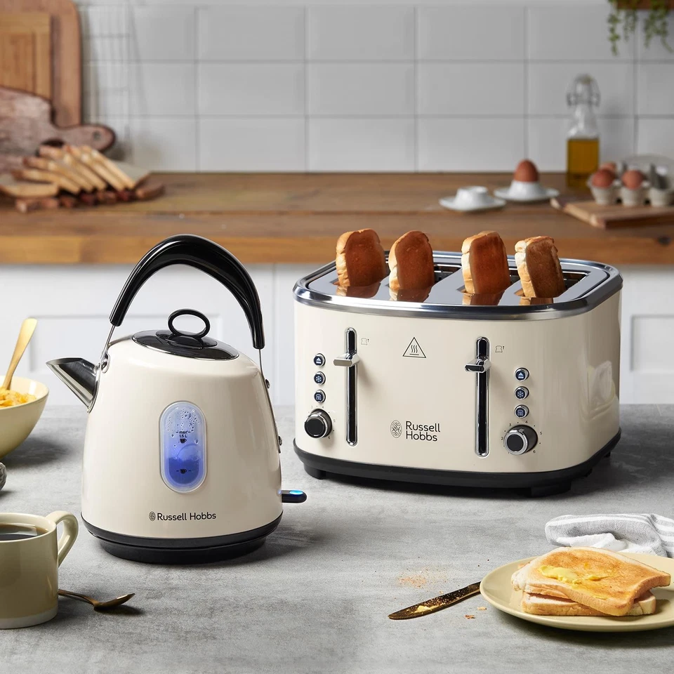 Russell Hobbs, Toaster 4 Slices, Stylevia, Cream, 1670W, 26291 - Image 3 of 4