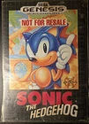 Sonic the Hedgehog Sega Genesis, 1991 Not For Resale Tested Authentic Vintage