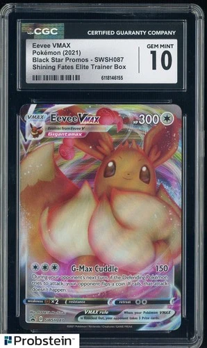 2021 Pokemon Black Star Promos Shining Fates SWSH087 Eevee VMAX CGC 10