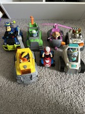 Lot Of Paw Patrol Figures And Vehicles Chase Marshall Rubble Cars Trucks
