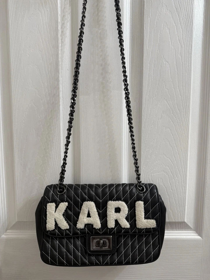 Bolso de cuero negro Karl Lagerfeld Foto 4 de 4