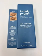 Twenty Twenty Get Growing Eyelash & Brow Serum .33oz 10ml  New In Box