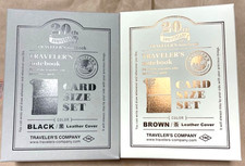 Traveler's Notebook Card Size 20th Anniversary Set Leather Brown Black Japan New